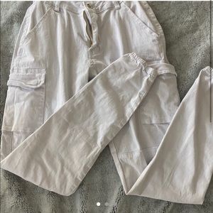 White Trendy Cargo Pants